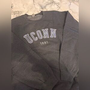 Gildan Gray UCONN 1881 Women's Sweatshirt